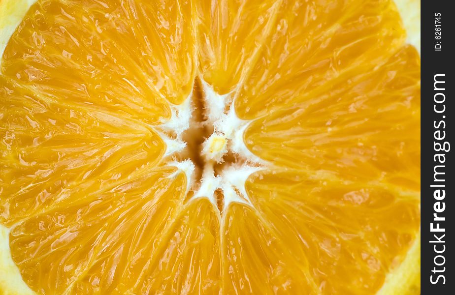 Extreme close up of orange. Extreme close up of orange