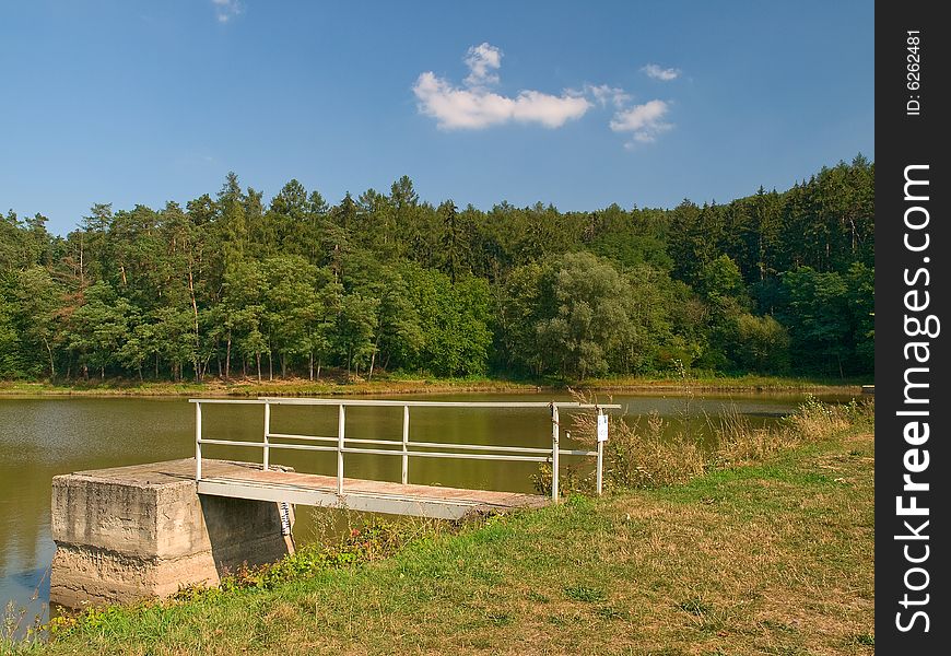 Image of the pond in the east part of Czech Republic, Which  is named Moravia