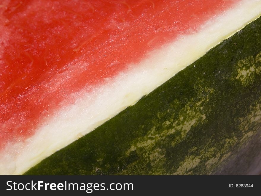 Water melon abstract cuting picture diagonaly