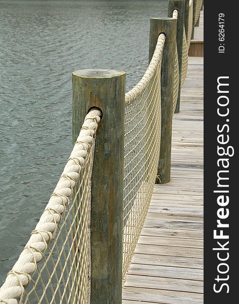 New Boardwalk with Rope Railing