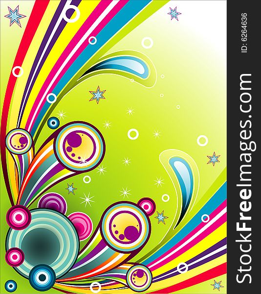 Vector fantasy background and stars illustration composition. Vector fantasy background and stars illustration composition