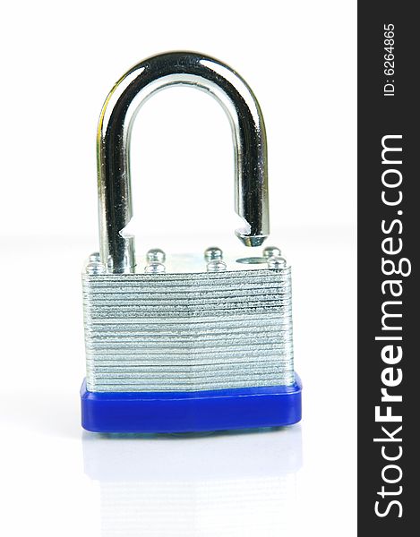 A padlock isolated against a white background