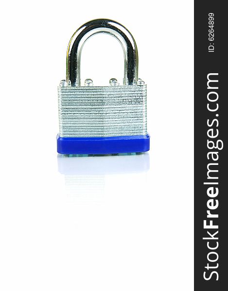 A padlock isolated against a white background