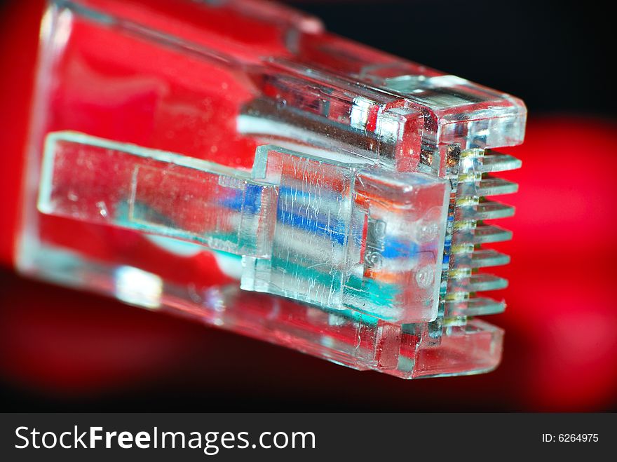 Close up shooting on RJ45 Ethernet cable. Close up shooting on RJ45 Ethernet cable