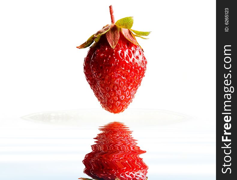 An image of red strawberry close up