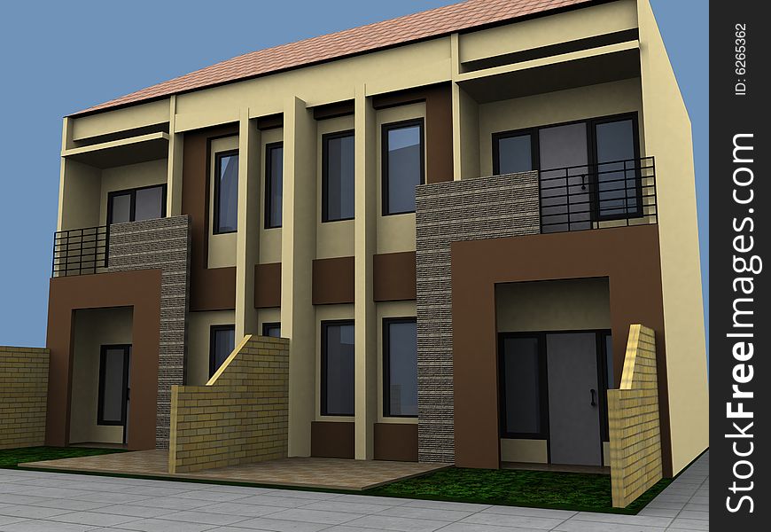 Cool design of exterior building that can be used for house or office. Cool design of exterior building that can be used for house or office.