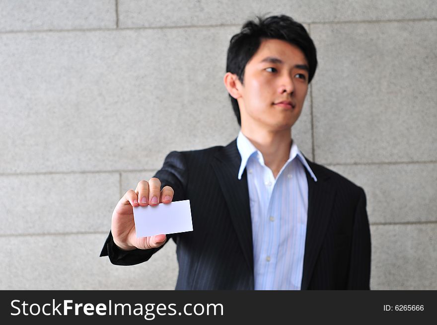 Asian Man with Namecard 13