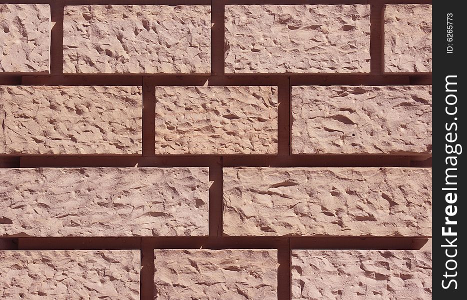 Brick background from wall with spaces between briskc