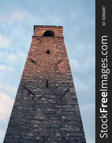 Bell tower near Garda lake Italy