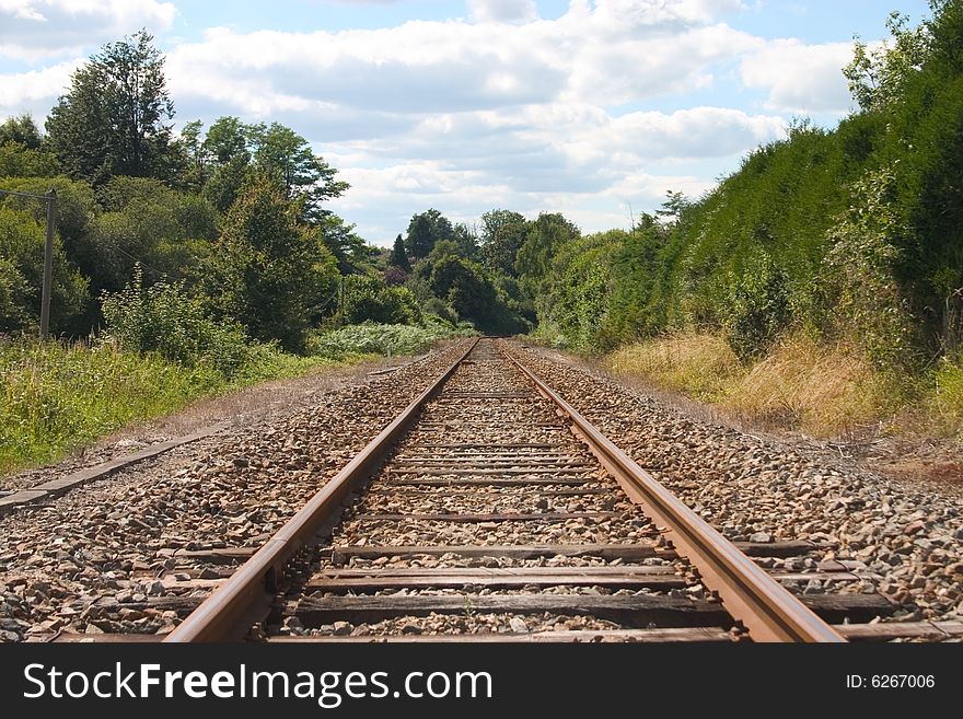 Rail to unknown in the french countryside. Rail to unknown in the french countryside