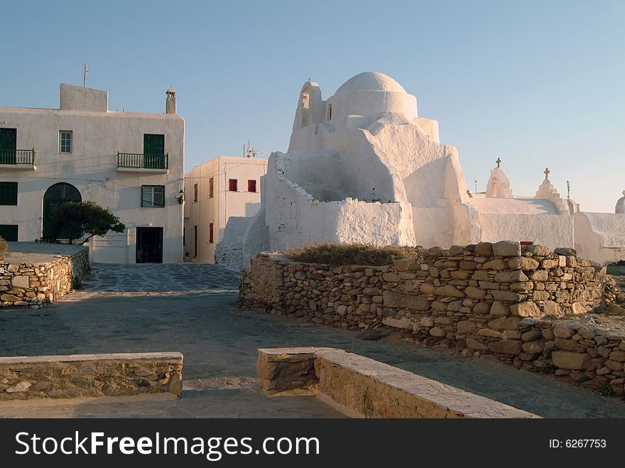 Church in the Greek island of Mykonos