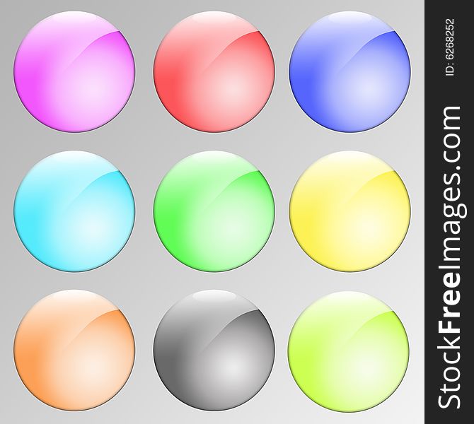 Various coloured round buttons. Place your text to make them yours. Various coloured round buttons. Place your text to make them yours.