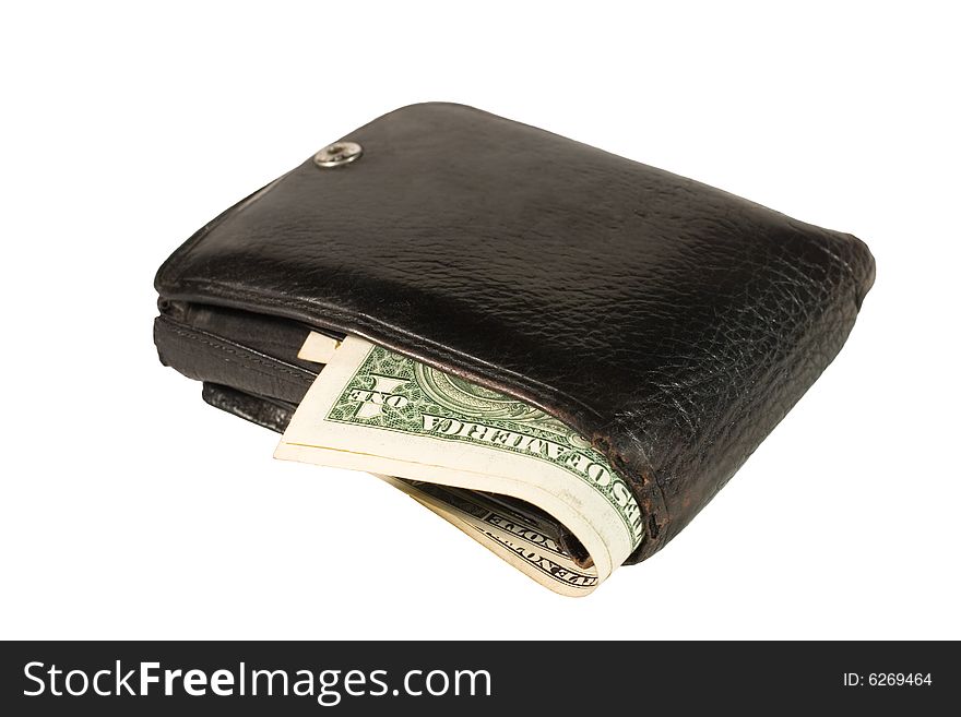 Dollars in a leather wallet