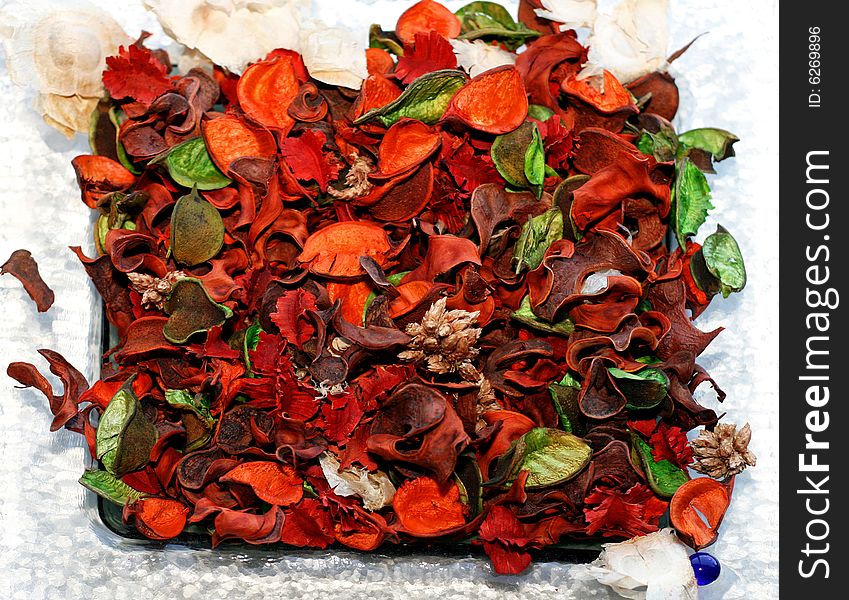 Potpourri dried plants and flowers for aromatherapy. Potpourri dried plants and flowers for aromatherapy