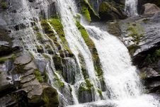 Waterfall Over Moss Royalty Free Stock Photo Waterfall Over Moss Royalty Free Stock Photo