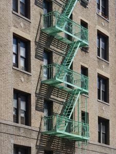 USA New York City Aprtment Building Fire Escape_3 Royalty Free Stock Image USA New York City Aprtment Building Fire Escape_3 Royalty Free Stock Image