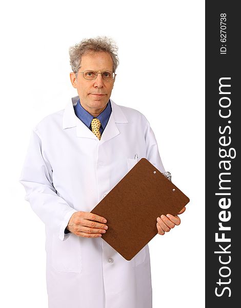 Doctor in lab coat, healthcare professional