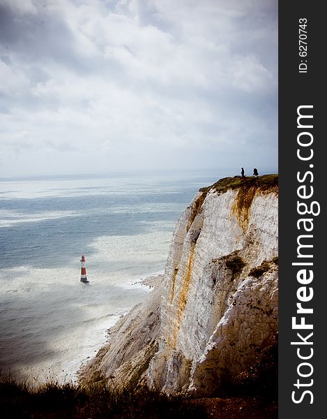 Lighthouse. beachy head brighton and hove. england. Lighthouse. beachy head brighton and hove. england