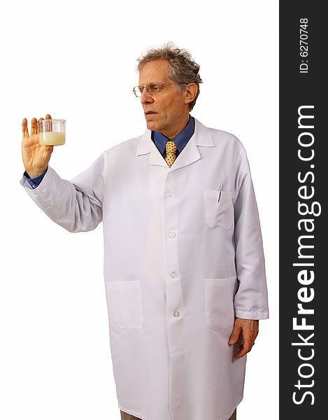 Doctor in lab coat, healthcare professional