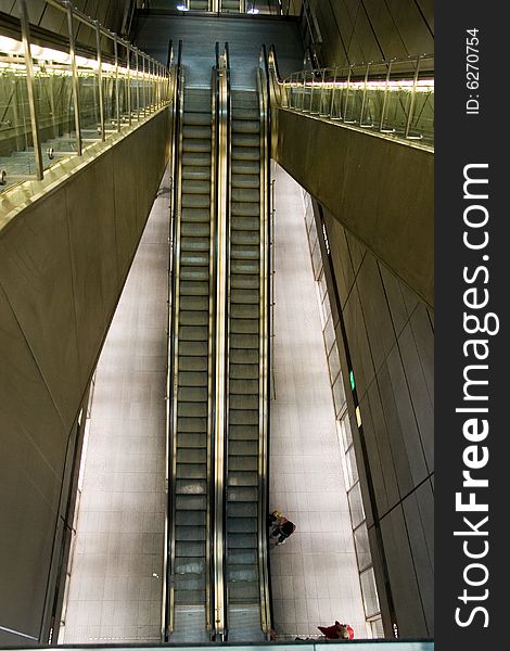 Stairways to the subway in Copenhagen