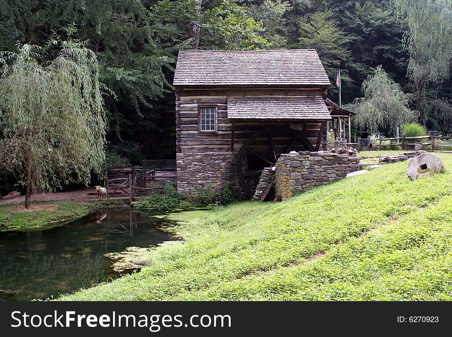 This is an image of an old country mill.