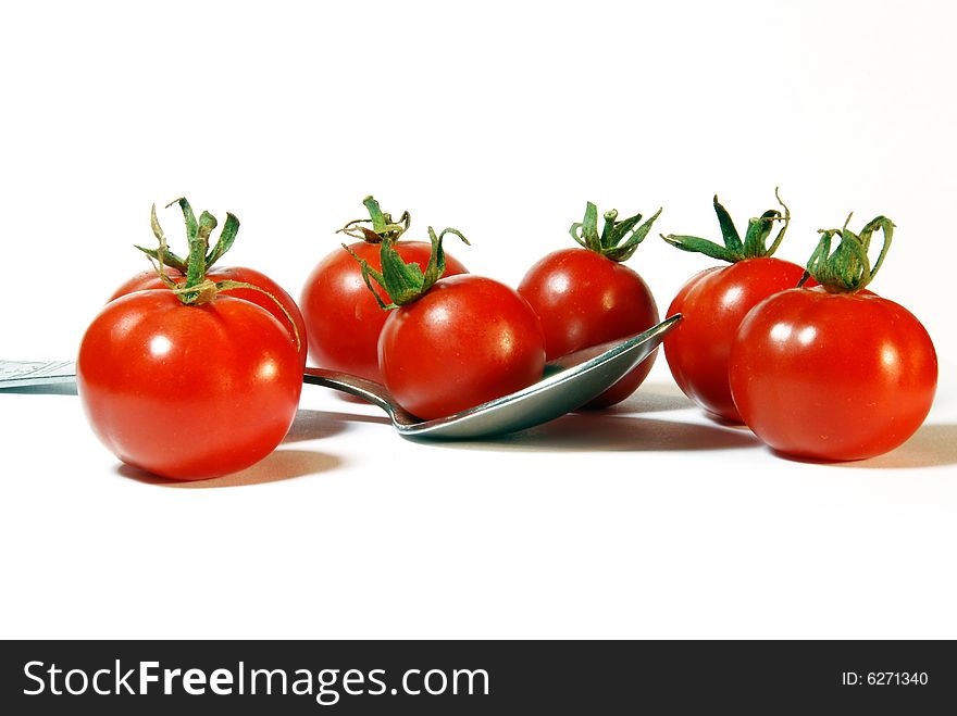 Photo red tomato on a white background