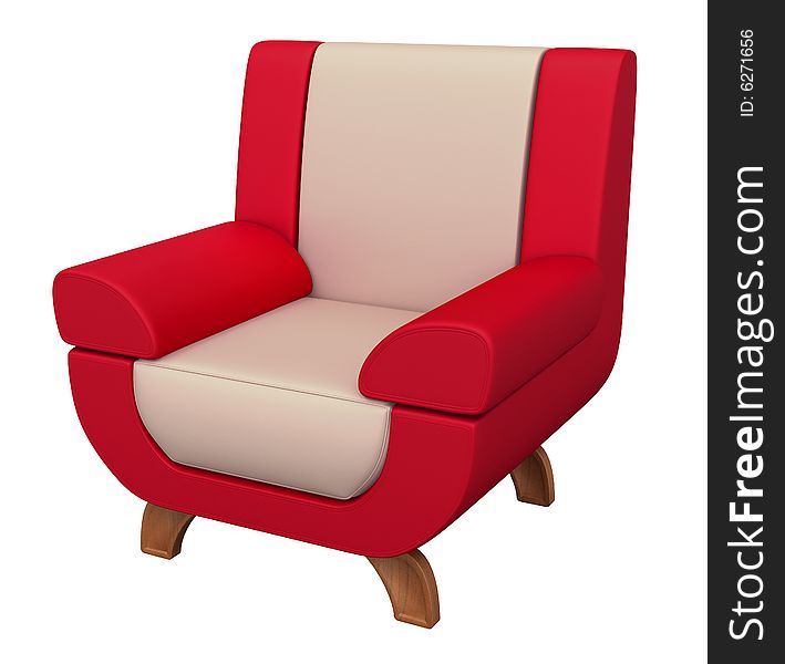 Image of armchair. White background.