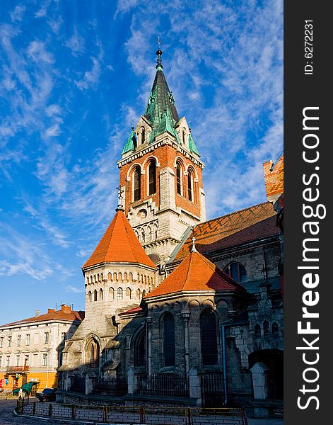 Old Catholic Church at sunset. Old Catholic Church at sunset