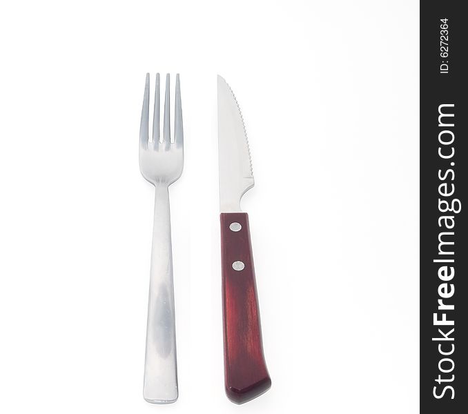 Cutlery Series - Metallic fork with wooden knife