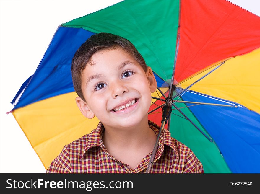 Child with umbrella