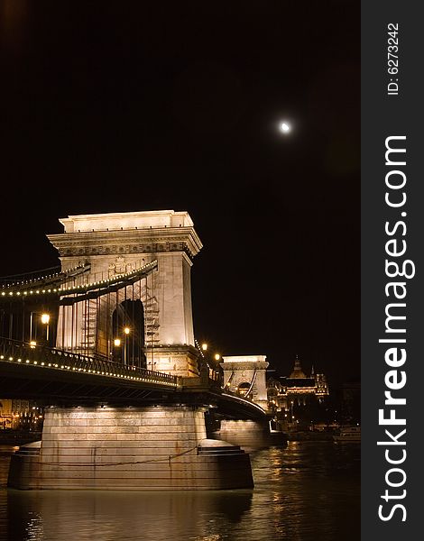 Chain-bridge At Night