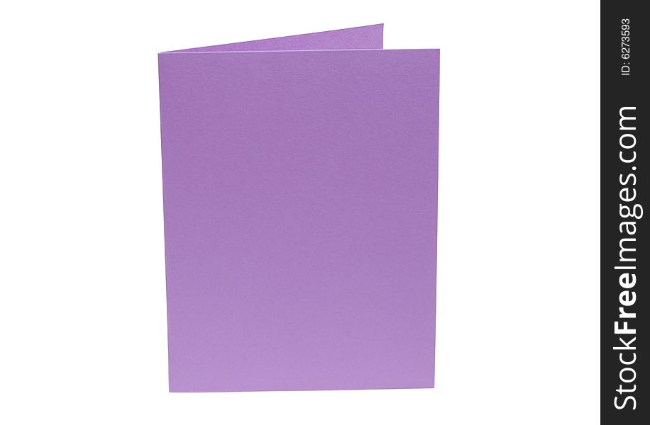 Pirple blank card isolated on white background. Pirple blank card isolated on white background