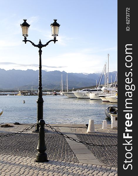 Quayside and marina in Calvi corsica. Quayside and marina in Calvi corsica