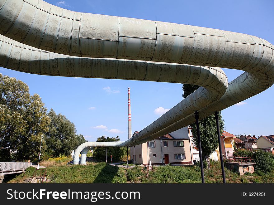 Big pipe line between two factories