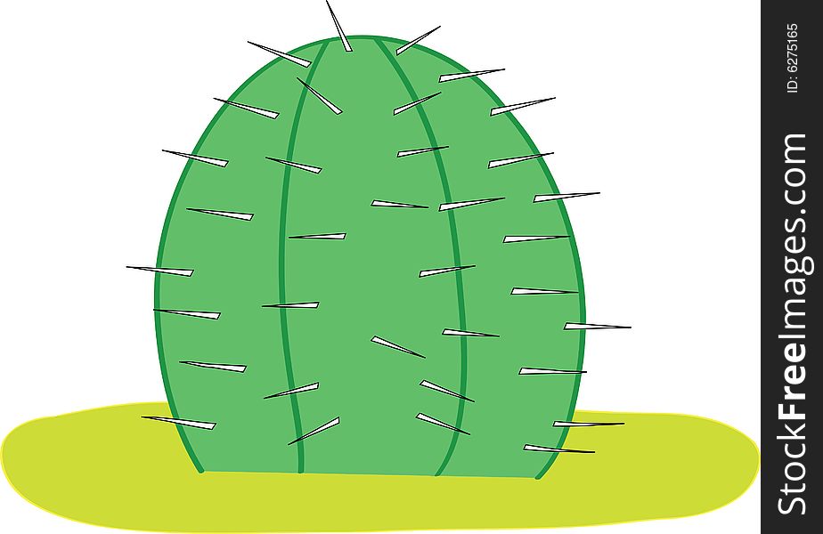 A computer created illustration of a cactus,. A computer created illustration of a cactus,