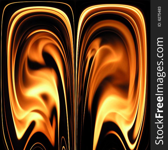 Abstract fire pattern on black background