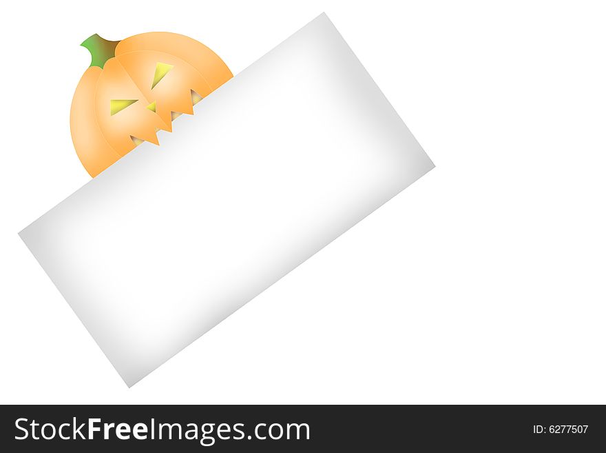 Abstract pumpkin isolated over white background. Abstract pumpkin isolated over white background