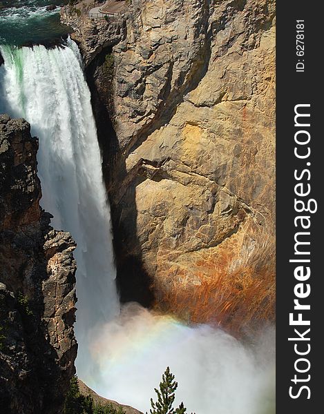 The Lower Falls on the Yellowstone River in Yellowstone National Park, Wyoming.