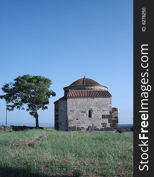 The rural church of Santa Sabina near Silanus - Sardinia (Italy). Romanesque church built between the Xth and the XIth century (during the byzantine period) and with byzantine architectural influence.