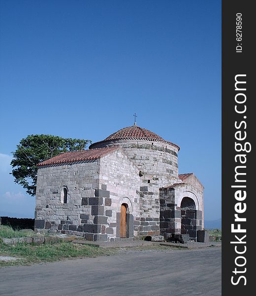 The rural church of Santa Sabina near Silanus - Sardinia (Italy). Romanesque church built between the Xth and the XIth century (during the byzantine period) and with byzantine architectural influence.