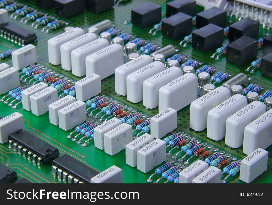 The printed circuit - board with radio components