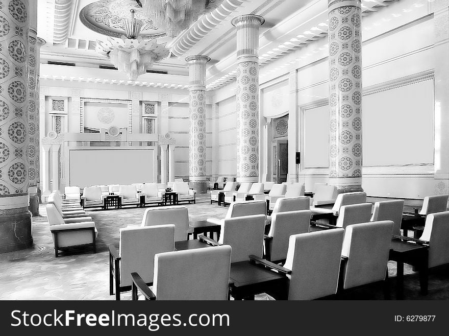 A large meeting room