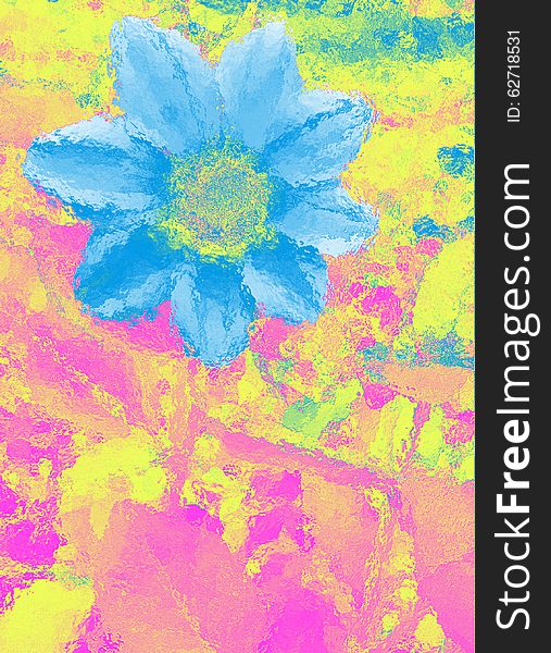 Floral background painting in a adstract effect