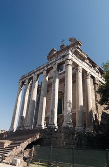 Roman Forum. Temple Of Antoninus And Faustina. Royalty Free Stock Photography Roman Forum. Temple Of Antoninus And Faustina. Royalty Free Stock Photography