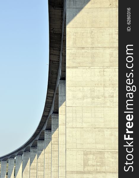 Viaduct supporting the M7 highway in hungary