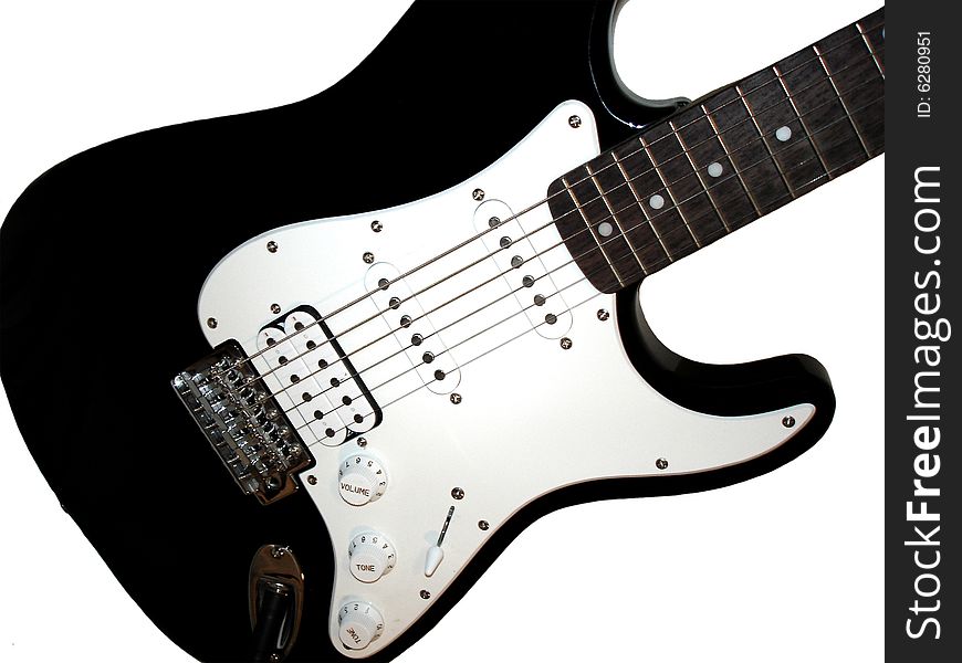 Close-up of a fender electric guitar