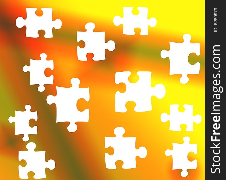 An abstract puzzles with colorfull background