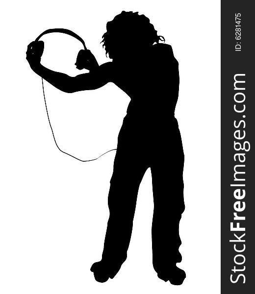 Man Holding Headphone