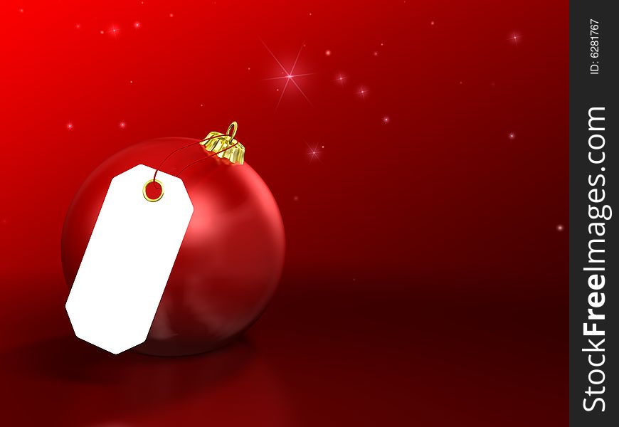 Christmas shopping concept on red background