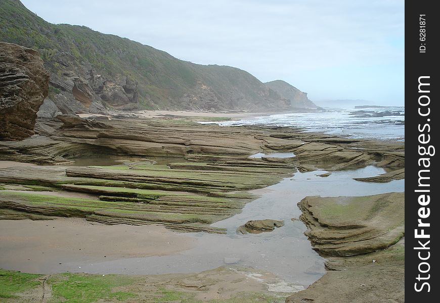Tidal pools at wilderness beach in South Africa on the garden route. Tidal pools at wilderness beach in South Africa on the garden route